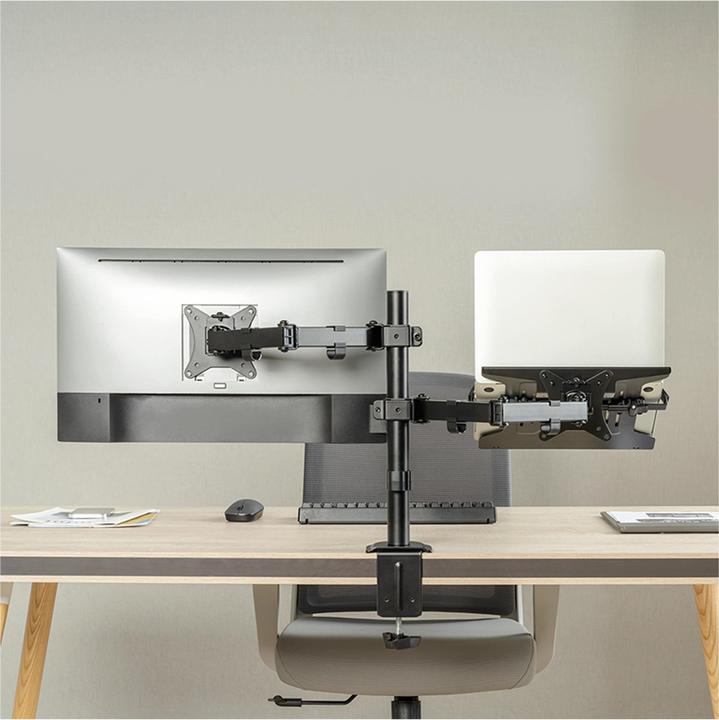 Immagine prodotto LogiLink Staffa per monitor 2 volte, monitor da 1732", notebook/tablet da 1015,6". (Tavolo, 32")