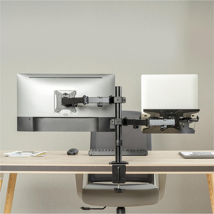Actual product image LogiLink Monitor bracket 2-fold, 1732" monitors, 1015.6" notebooks/tablets (Table, 32")
