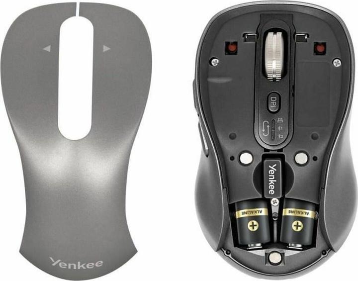 Actual product image Yenkee YMS 2010SR WL GYRO grau / kabellose optische Maus / 3200 DPI / 6 Tasten / 2,4 GHz / BT (Wireless)
