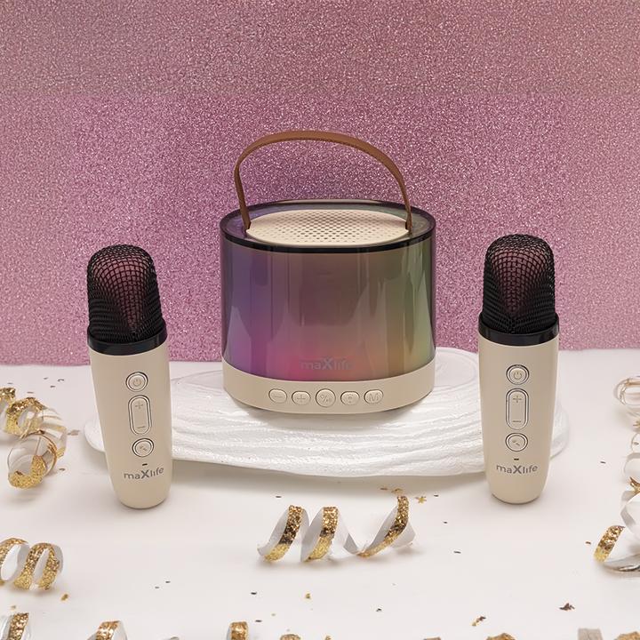 Image du produit Maxlife Enceinte karaoké Bluetooth MXKS-200 rose (5 h)