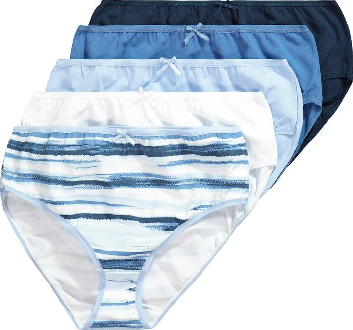 Actual product image Ulla Popken 5 Pack of Panties- Abstract Stripe (62)