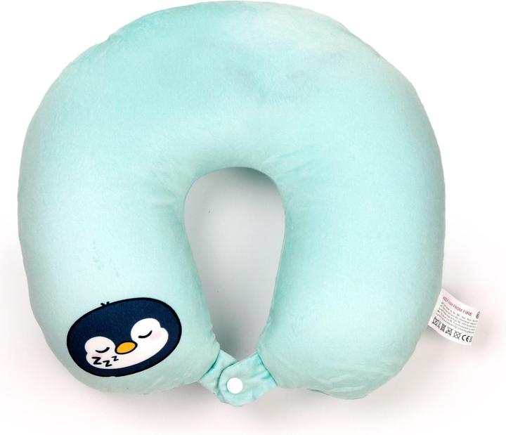 Immagine prodotto Sombo Cuscino da viaggio in peluche con pinguino (Cuscino per testa e collo)