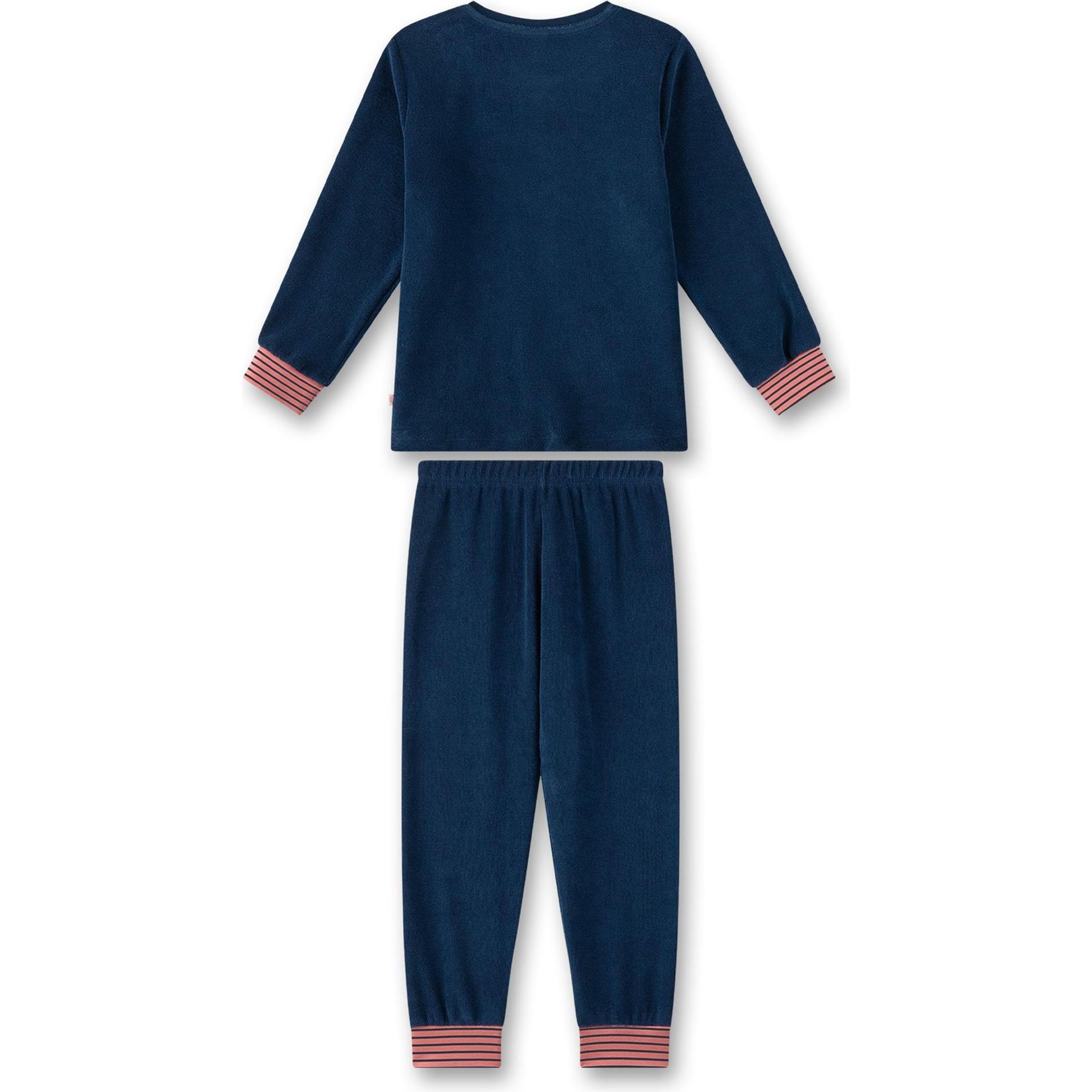 Sanetta, Mädchen, Pyjama, Pyjama Homewear Bequem sitzend, Blau, (104)