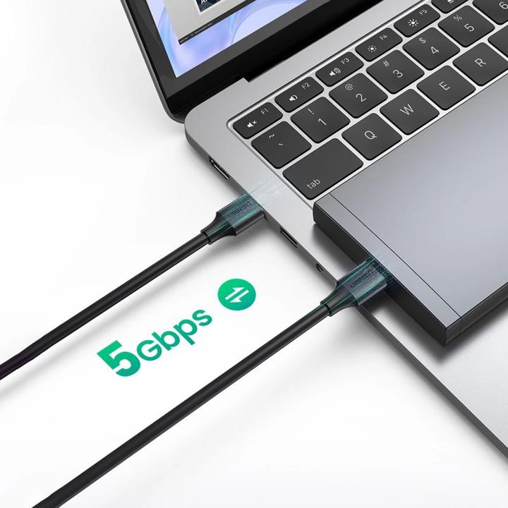 Actual product image Ugreen USB 3.0 A-A Cable 3m (black) (3 m, USB 3.2 Gen 1)