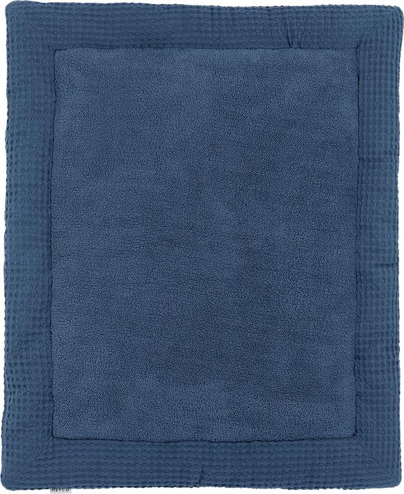 Produktbild Meyco Baby Waffel Teddy Laufgittereinlage - indigo (100 cm, 80 cm)