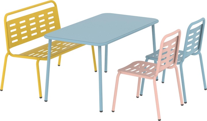 Produktbild Casa.Pro Kindersitzgruppe Etroubles 4-tlg. Stahl Mehrfarbig