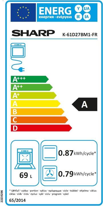 Energie-Label Sharp K-61D27BM1-FR