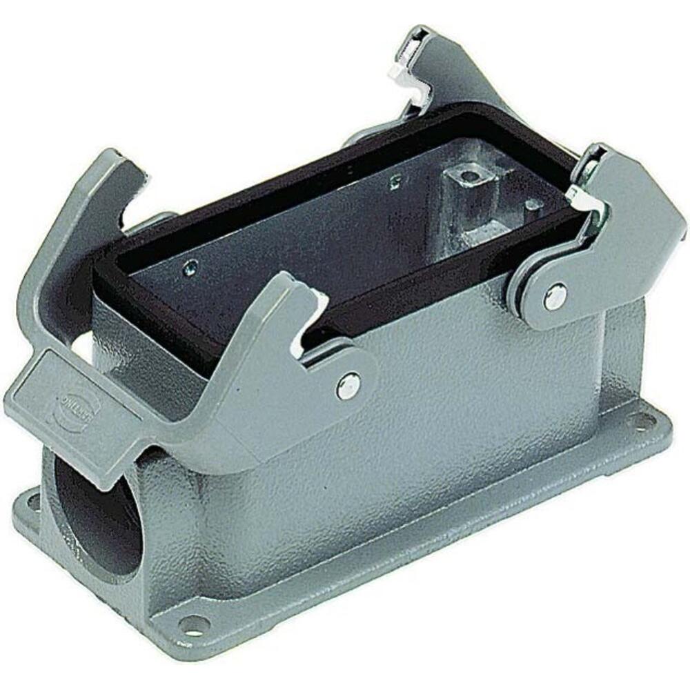 Harting HAN B Steckverbinder Buchse Typ 10B mit 2 x M20 Eingang Metall, Aufputzmontage mit Verriege, Elektronikkabel + S...