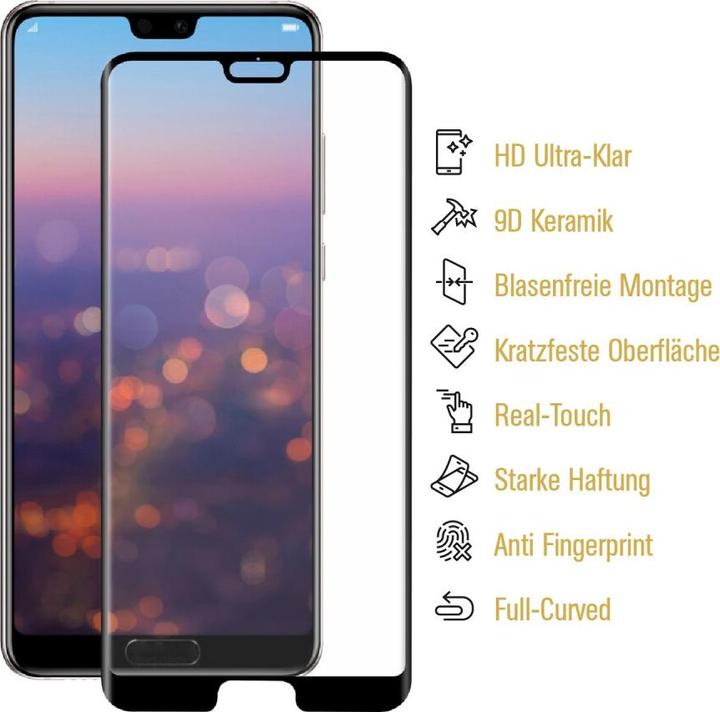 Produktbild Protectorking 2x Ceramic-Glass Full Cover HD Klar (2 Stück, Huawei P20 Pro)