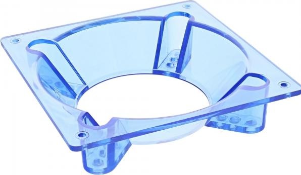Produktbild InLine Fan-Adapter 120mm auf 70/80/92mm transparent/blue