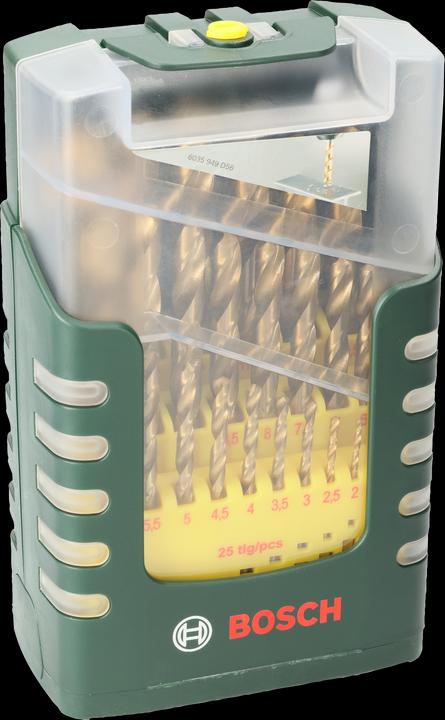 Produktbild Bosch Professional Zubehör HSS-TiN-Metallbohrer-Set (1 mm, 1.5 mm, 2 mm, 2.5 mm, 3 mm, 3.5 mm, 4 mm, 4.5 mm, 5 mm, 5.5 mm, 6 mm, 6.5 mm, 7 mm, 7.5 mm, 8 mm, 8.5 mm, 9.5 mm, 9 mm, 10 mm, 10.5 mm, 11 mm, 11.5 mm, 12 mm, 12.5 mm, 13 mm)