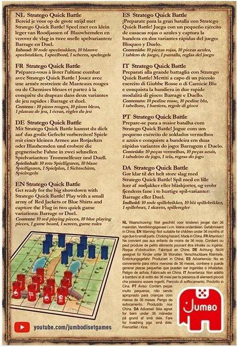 Productafbeelding Jumbo Stratego Snelle Strijd (Frans, Duits, Italiaans, Engels, Nederlands)