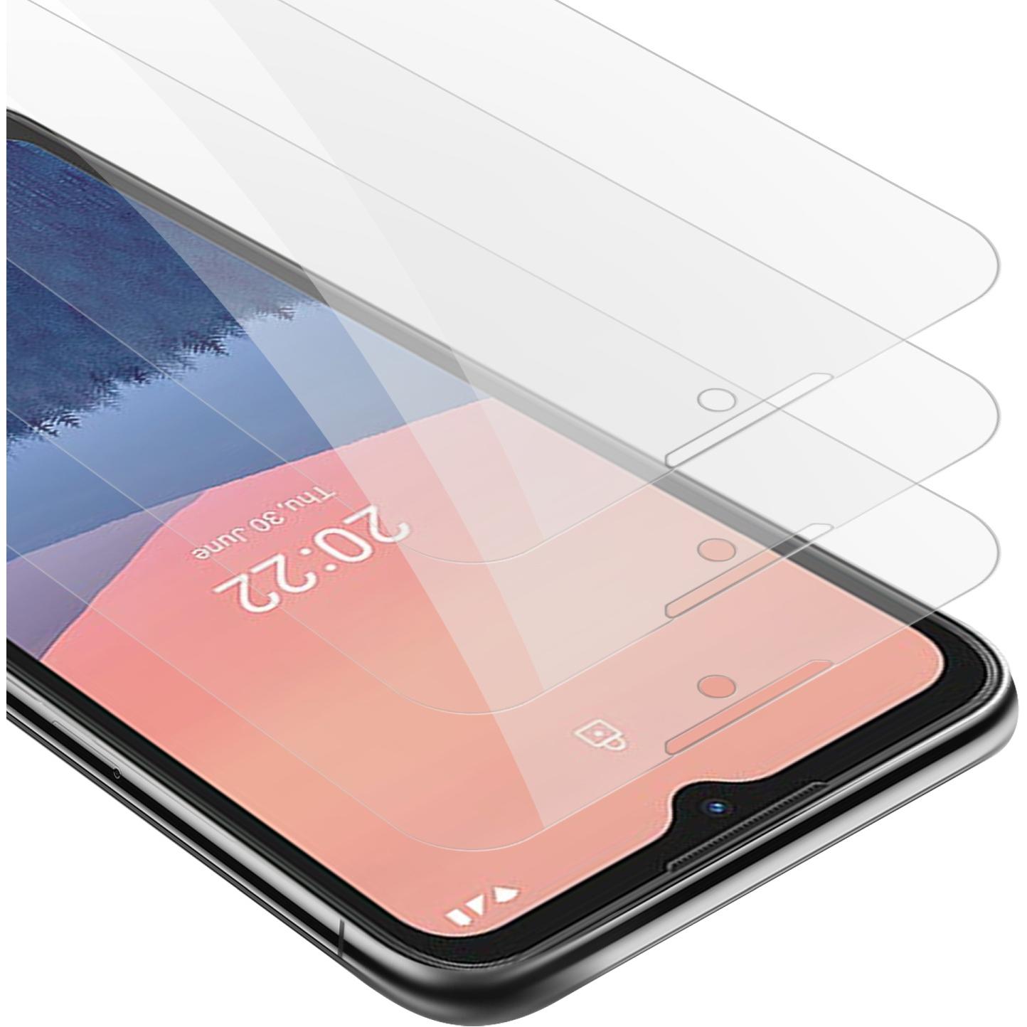 Cadorabo Displayschutzglas für Nokia C21 (3 Stück, Realme C21), Smartphone Schutzfolie, Transparent