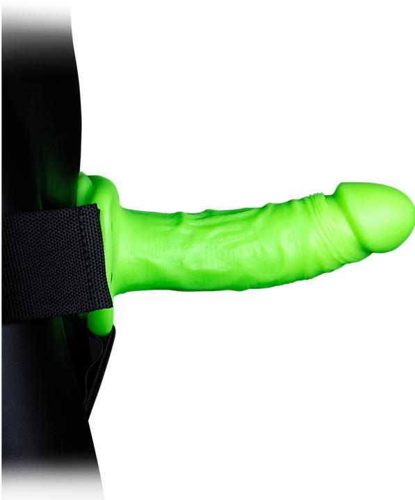 Actual product image Ouch! Realistic 7" Strap-on Harness - Glow in the Dark