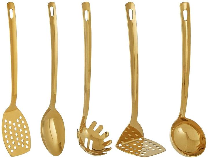 Immagine prodotto Fifty five south Set di utensili da cucina Freja in acciaio inox da 5 pezzi, oro