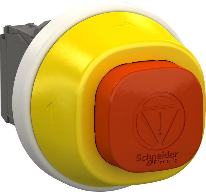 Schneider Electric XB5AS84W3B5 Built-in emergency stop button, for EMERGENCY STOP 24V 6A 1 NO contact, 1 NC contact IP