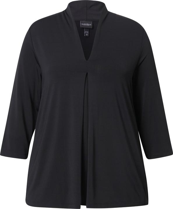 Produktbild Ulla Popken Slinkyshirt, A-Linie, Kelchkragen, Zierfalte, 3/4-Arm (42, 44)