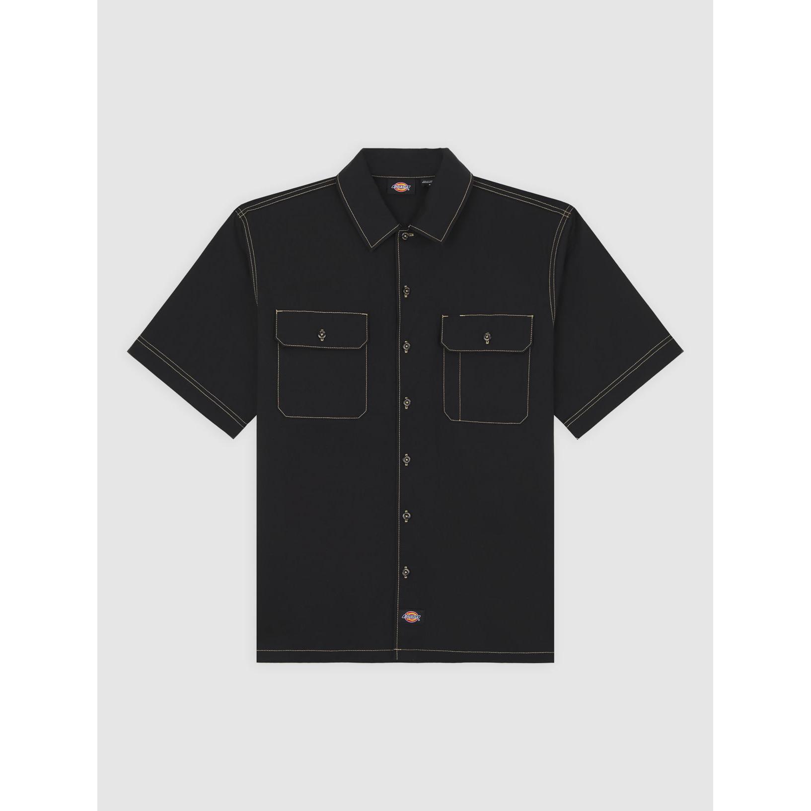 Dickies, Herren, Hemd, Riverbend Work Shirt Black, Schwarz, (XS)