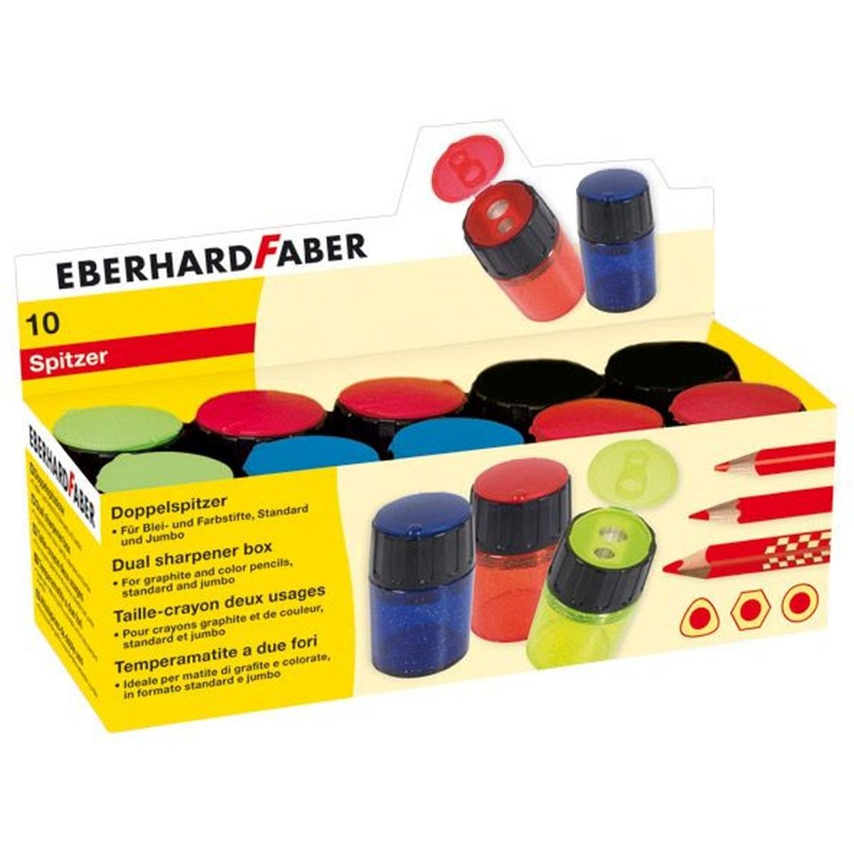 EberhardFaber, Spitzer, Doppelspitzdose Deckklappe 10er Schachtel