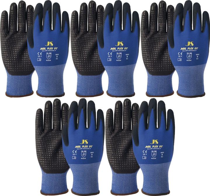 Vasalat Schutzhandschuh AGIL FLEX DT 0932 Arbeits-Handschuh Grösse 8 (M) | 5 Paar