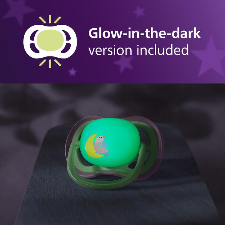 Image du produit Philips Avent Pacifier SCF376/25 ultra air nuit (2 x, jusqu'à 6 M.)