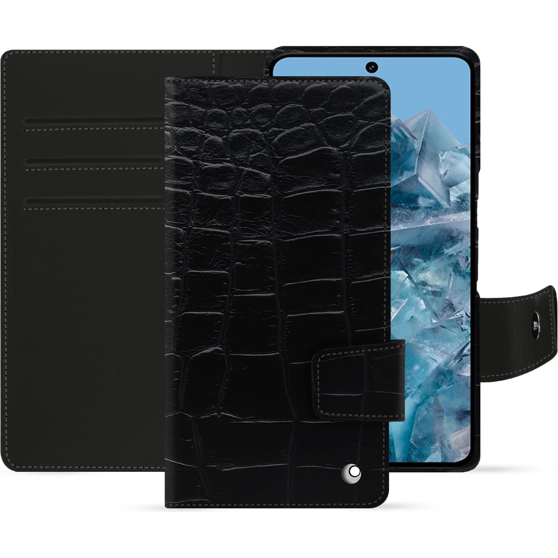 Noreve Lederschutzhülle Google Pixel 8 Pro (Google Pixel 8 Pro), Smartphone Hülle, Schwarz