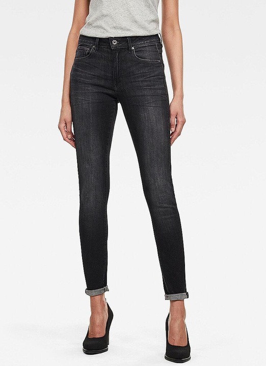 Actual product image G-Star 3301 High Skinny Jeans Superstretch worn in coal (W26/L32)