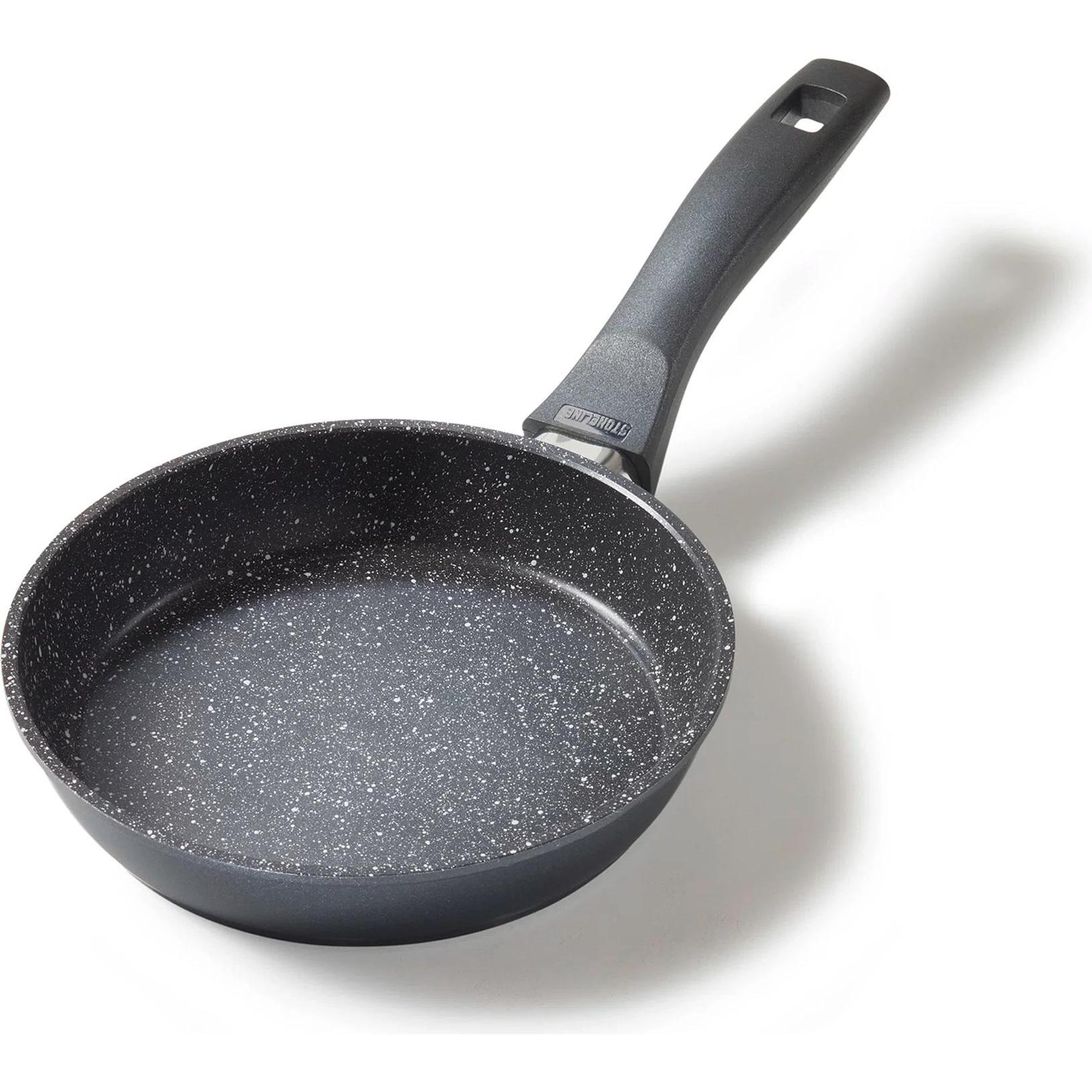 Stoneline Grau Bratpfanne 18 Cm, Aluguss Antihaftbeschichtete Pfanne, Backofen & Induktion Geeignet, Pfanne + Kochtopf,