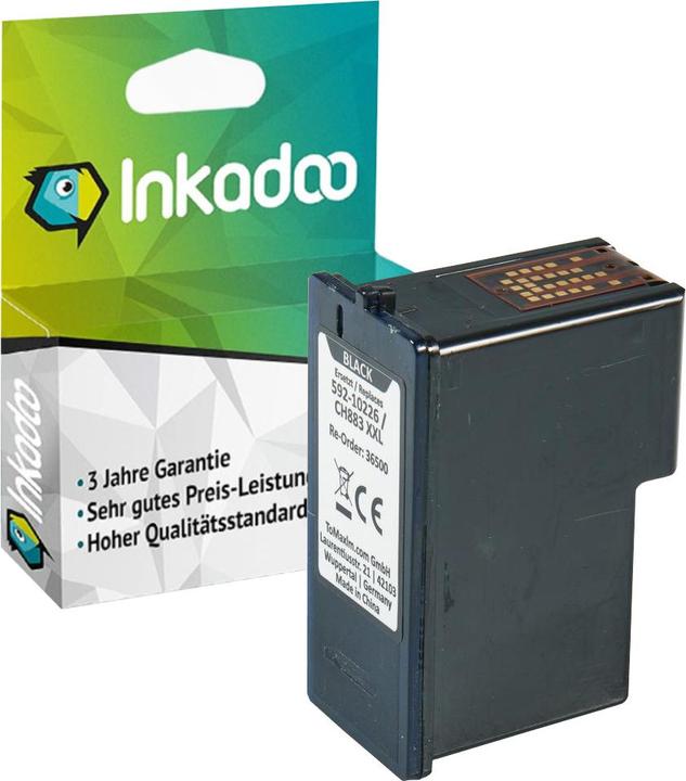 Produktbild Inkadoo Druckerpatronen kompatibel zu Dell 592-10226 / CH883 Druckkopfpatrone, schwarz Schwarz (BK)