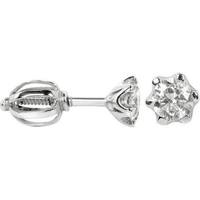 Thumbnail - Brilio, Ohrringe, White gold earrings with crystals 236 001 00765 07