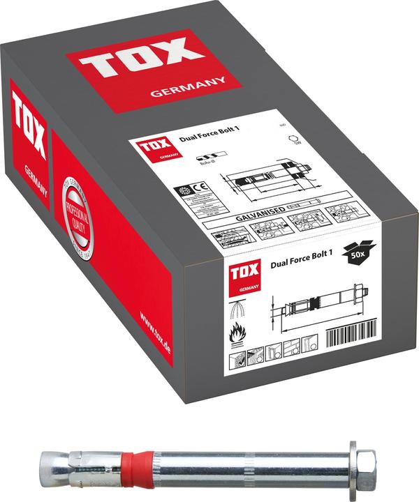 Actual product image Tox Heavy duty anchor Dual Force Bolt 1 12x10 mm (50 pcs.)