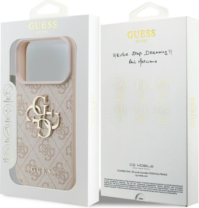 Actual product image Guess - Hardcase 4G Big Logo (GUHCP17L4GMGPI) - iPhone 17 Pro - Pink (Apple iPhone 17 Pro)