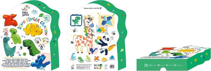 Produktbild Haku Yoka Finger Wachsmalkreide Dino (6 x)