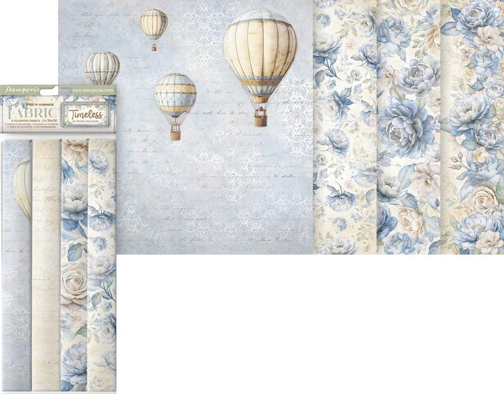Stamperia Stoffpaket "Timeless", 4er-Set, 4 Designs à 30 x 30 cm (30 x 30 cm)