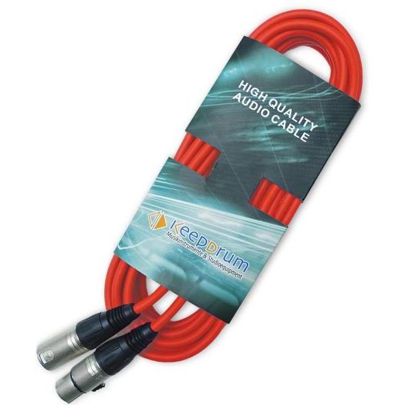 Thumbnail - keepdrum 10m MC-001XX RD Mikrofonkabel XLR Rot 2 Stück, Mikrofon Zubehör
