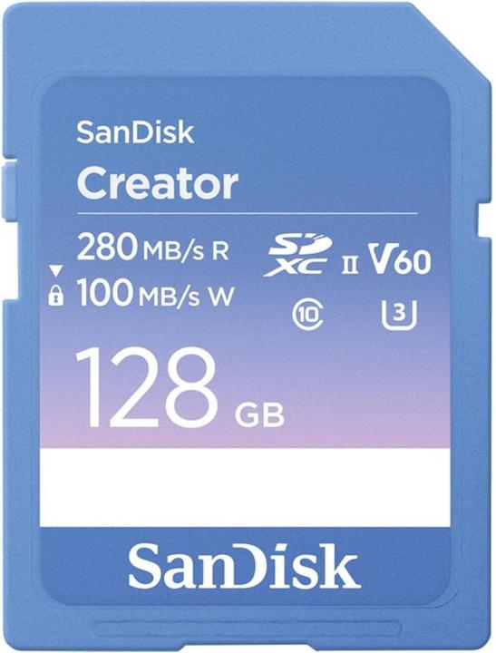 Produktbild SanDisk Creator UHS-II V60 (128 GB, SDXC, U3, UHS-II)