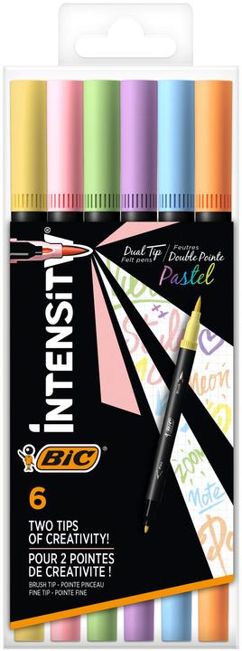 Actual product image Bic DUALTIP PASTEL CFP - Felt tip pens (6x)