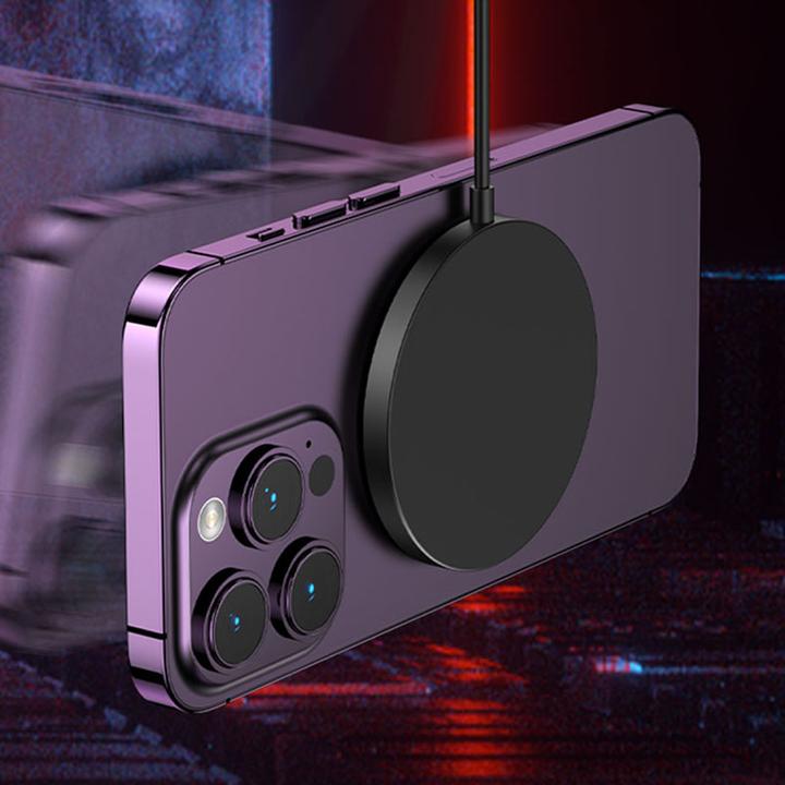 Actual product image Wekome WP-U99 Vanguard Series – MagSafe 15W Induktives Ladegerät (Schwarz) (15 W)