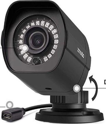 Actual product image Zmodo Camera IP ZS-2004-B-1TB (1920 x 1080 Pixels)