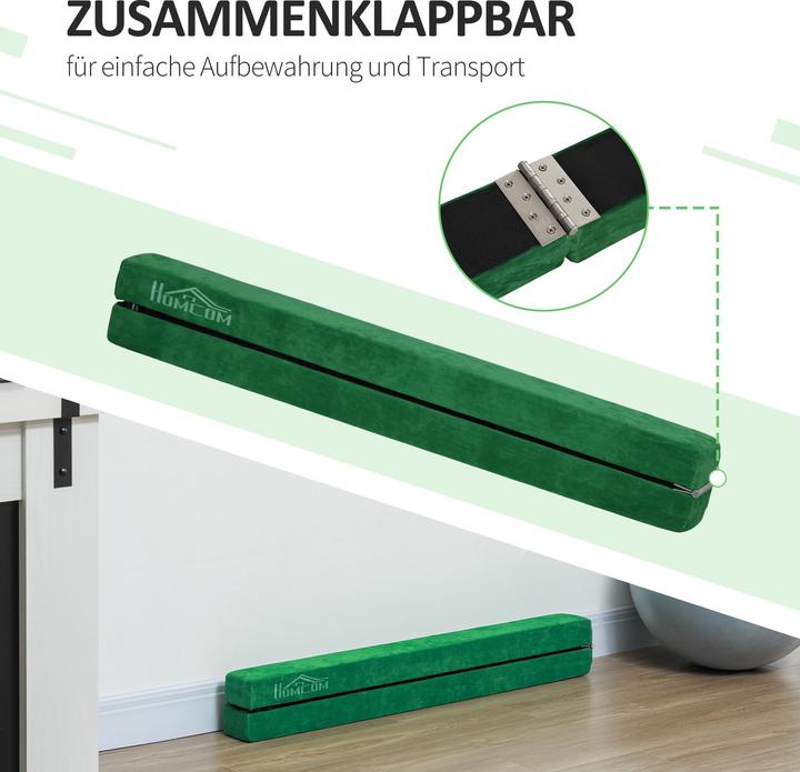 Produktbild Homcom Schwebebalken Kiefernholz, Polyester Grün
