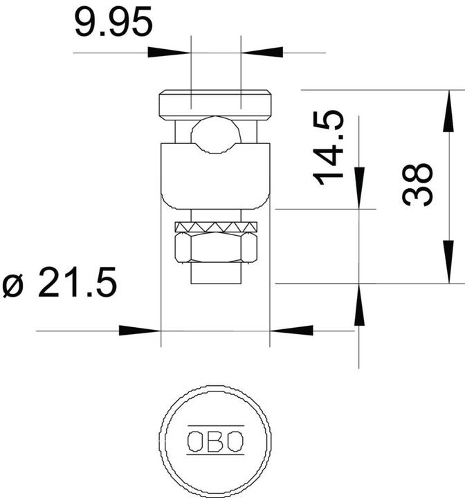 Actual product image OBO Bettermann OBO 5001/N connector form A one-piece