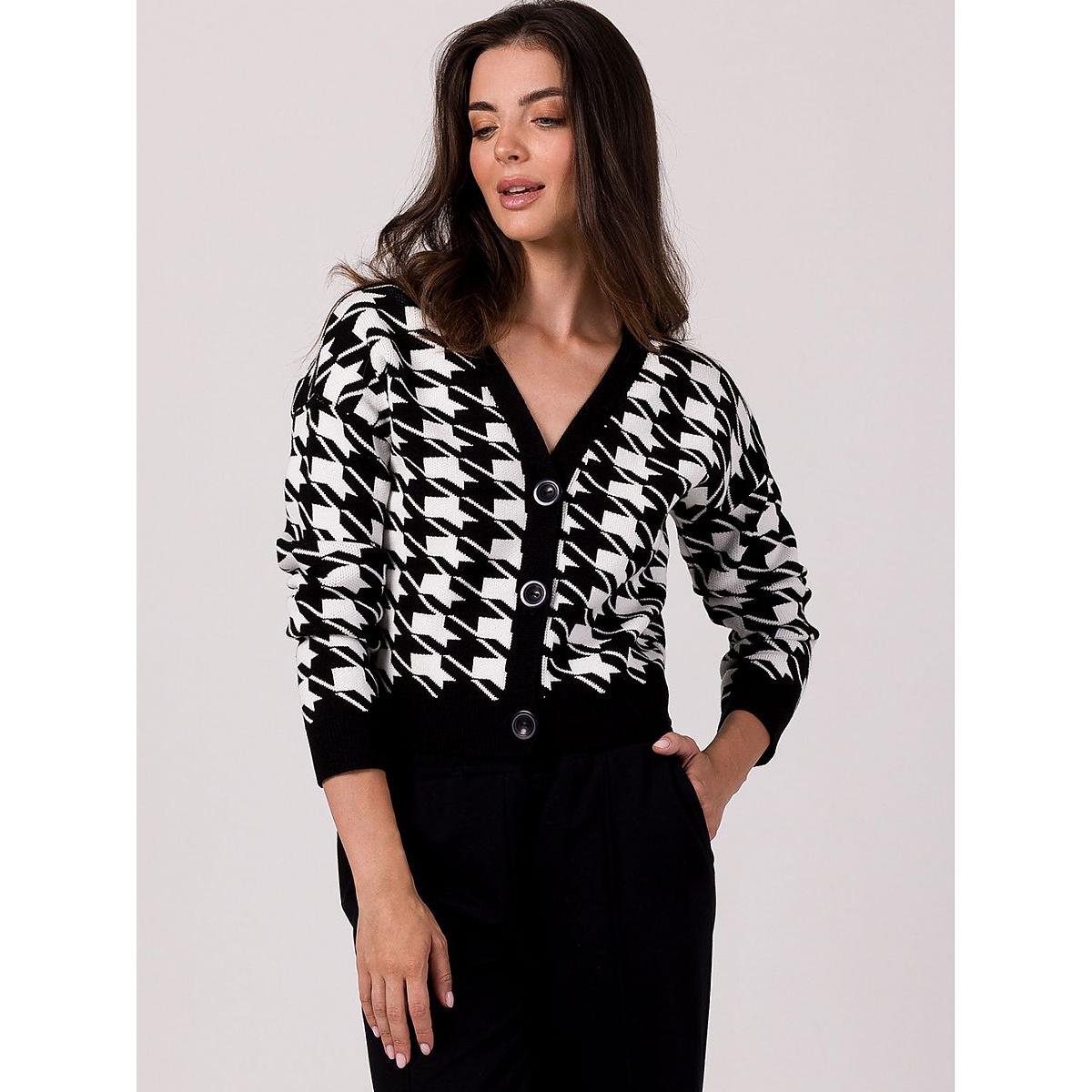 BE Knit, Damen, Pullover, Cardigan, Schwarz, (M)
