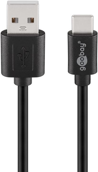 Image du produit Goobay Câble USB 2.0 USB-C™ vers USB A, noir, 1 m (1 m, USB 2.0)