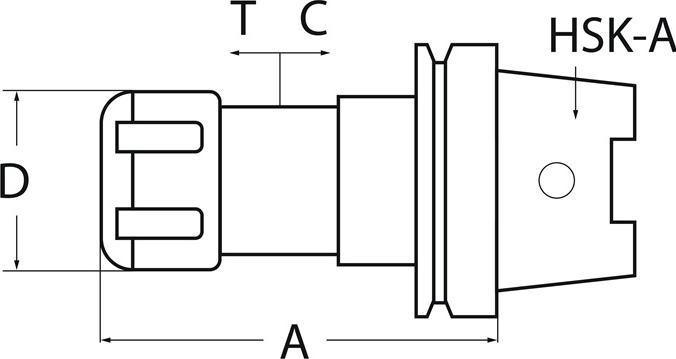 Produktbild Tecwerk Gewindeschneidfutter Synchron DIN 69893 A