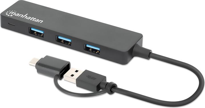 Actual product image Manhattan 4-Port USB 3.0 Type-C / Type-A Combo Hub (USB-C, 4 Ports)