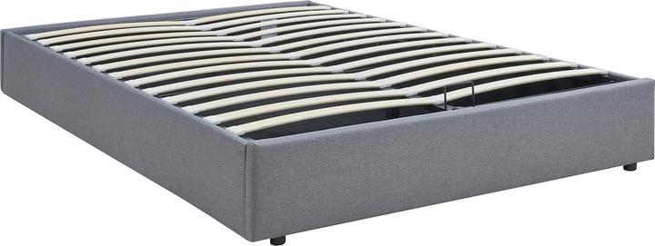 Actual product image En.Casa Polsterbett Nola 140x200 cm Leinen Grau (140 x 200)