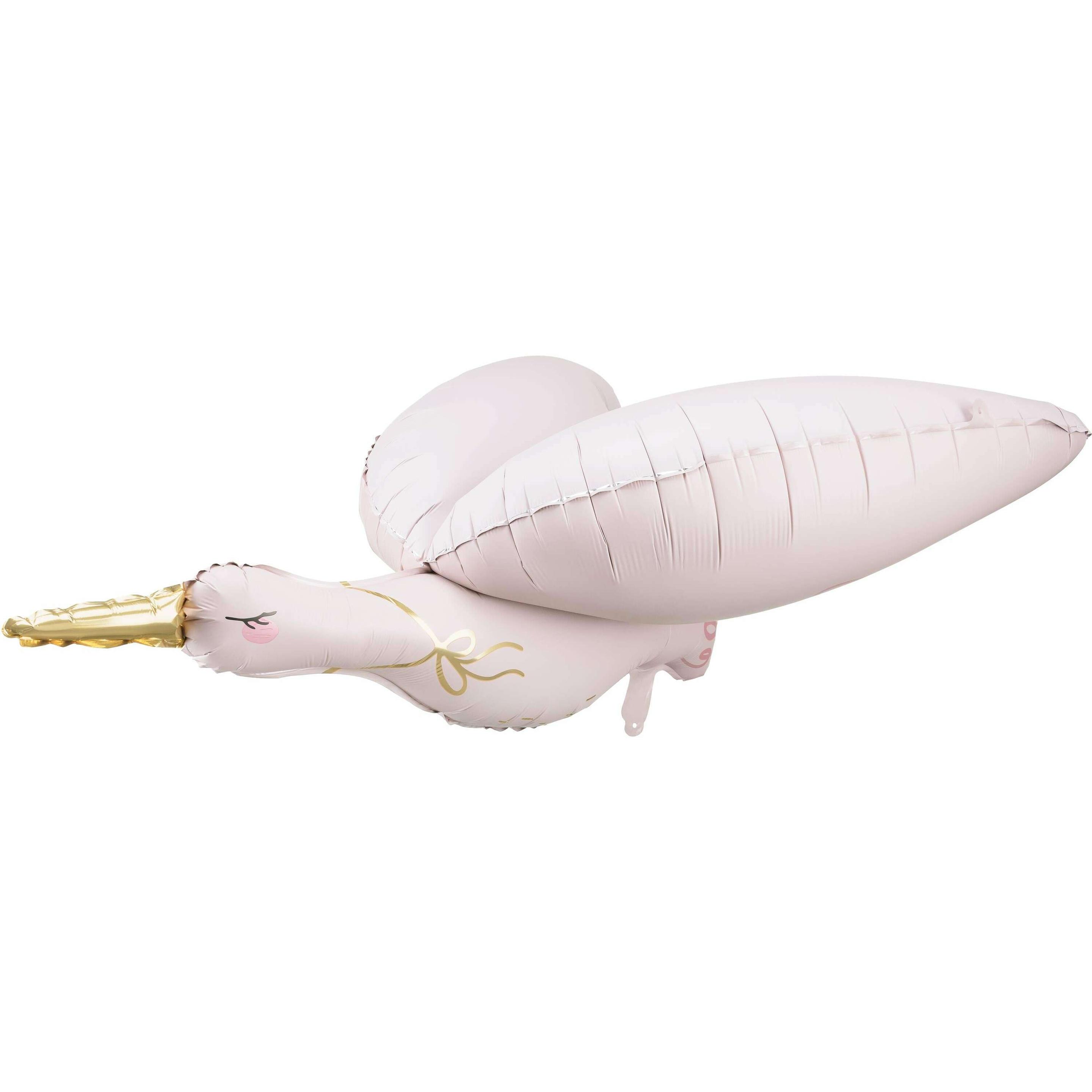 Partydeco Foil balloon Stork, 103x60 cm, light pink (1 pkt / 1 pc.)