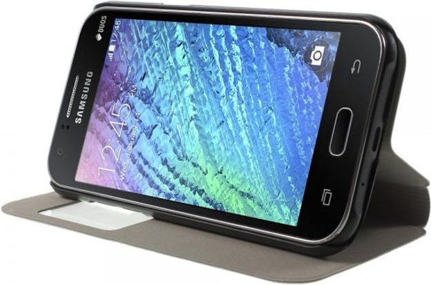 Produktbild MU Style Leder Hülle mit Muster (Samsung Galaxy J1)