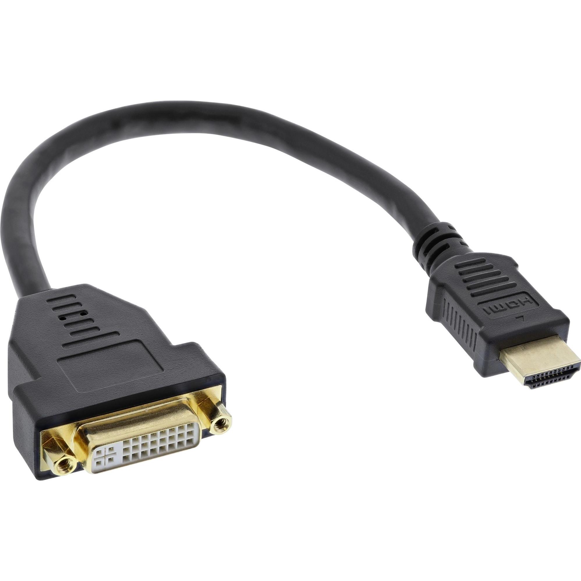 InLine HDMI (Typ A) — DVI (0.20 m, HDMI, DVI), Video Kabel
