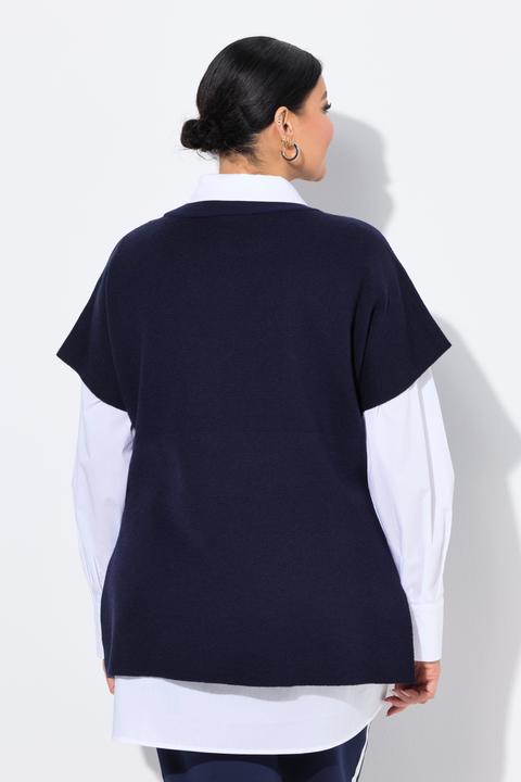 Produktbild Ulla Popken Pullunder, Oversized, Stehkragen, ärmellos (46, 48)